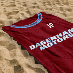 West Ham - 1994 Home Shirt - Personalised Retro Lightweight, Microfibre Beach Towel - 150cm x 75cm