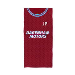 West Ham - 1994 Home Shirt - Personalised Retro Lightweight, Microfibre Beach Towel - 150cm x 75cm