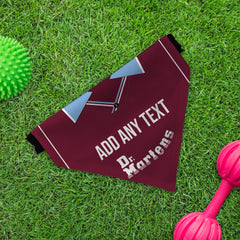 West Ham 2000 Home Shirt - Personalised Pet Bandana - 4 Sizes