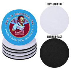 West Ham Brooking - Football Coaster - Square Or Circle