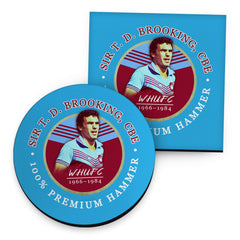 West Ham Brooking - Football Coaster - Square Or Circle