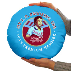 West Ham Brooking - Football Legends - Circle Cushion 14inch