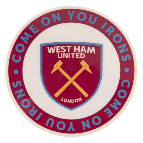 West Ham United FC Single Car Sticker COYI