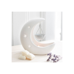 White Crescent Moon Hanging Oil Burner