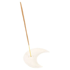 White Crescent Moon Incense Stick Holder