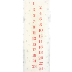 White Vanilla Advent Tube Candle