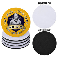 Wolverhampton Billy Wright - Football Coaster - Square Or Circle