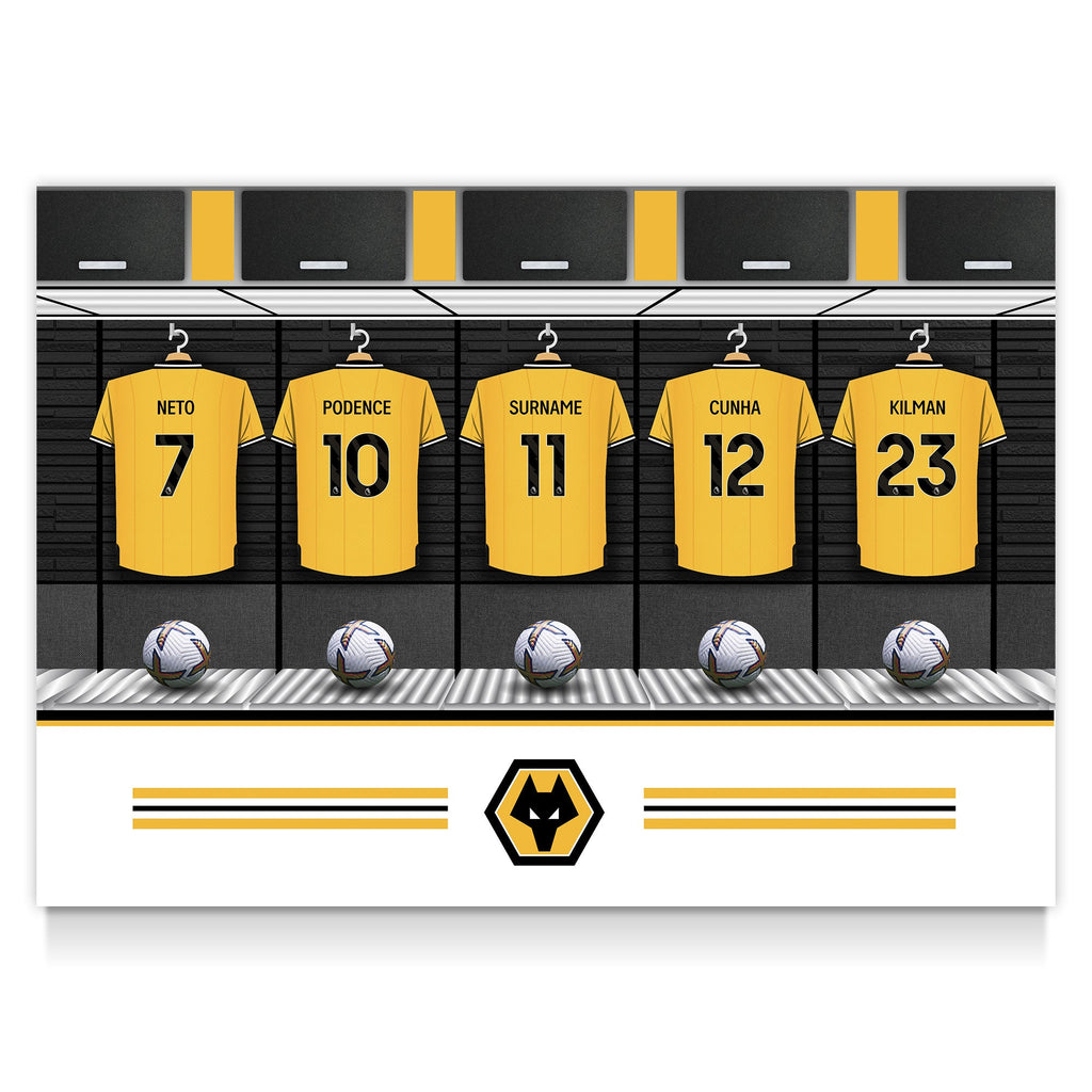 Wolverhampton Wanderers Personalised Poster - Dressing Room