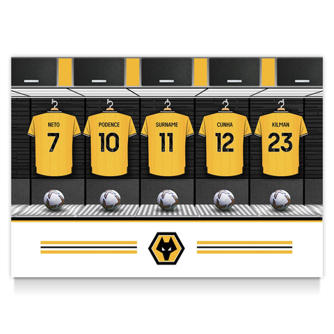 Wolverhampton Wanderers Personalised Poster - Dressing Room