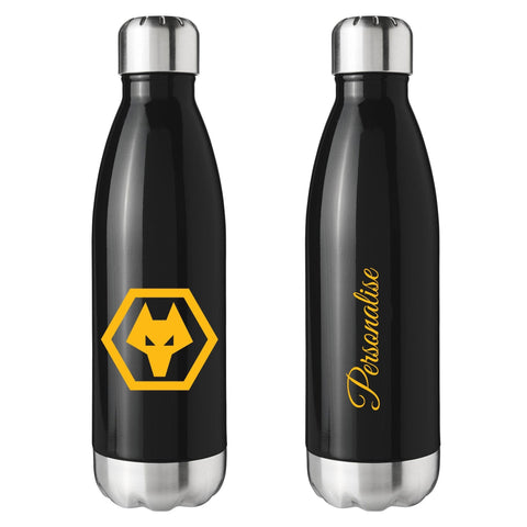 Wolves Crest Black Insulated Water Bottle