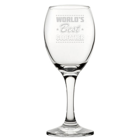 World's Best Godfather - Engraved Novelty Wine Glass