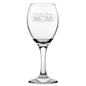 World's Best Mum - Engraved Novelty Wine Glass