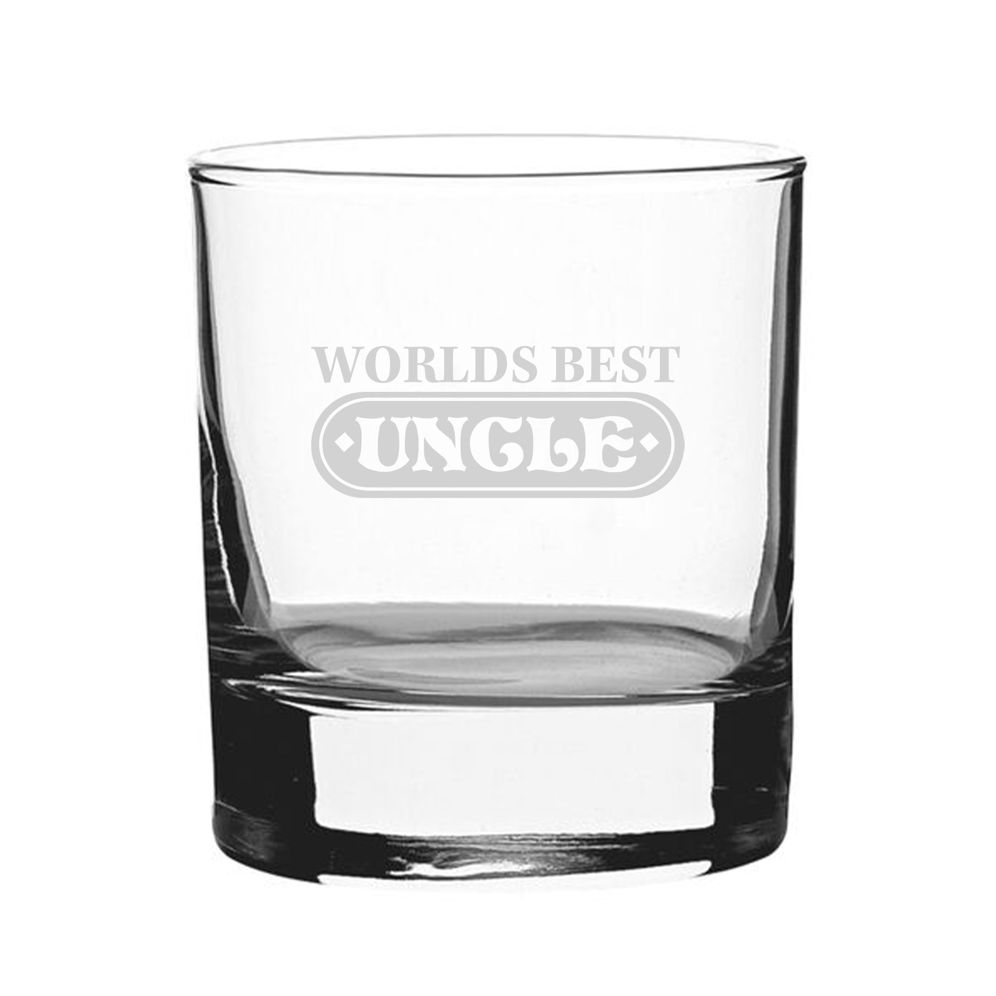 World's Best Uncle - Engraved Novelty Whisky Tumbler