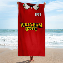 Wrexham 1997 Home Shirt - Personalised Lightweight, Microfibre Retro Beach Towel - 150cm x 75cm