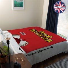 Wrexham 1997 Home Shirt - Personalised Retro Fleece Blanket 150cm X 150cm