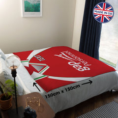 Wrexham 2002 Home Shirt - Personalised Retro Fleece Blanket 150cm X 150cm