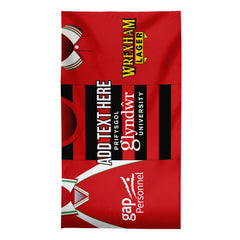 Wrexham Three Shirt Design - Personalised Lightweight, Microfibre Retro Beach Towel - 150cm x 75cm