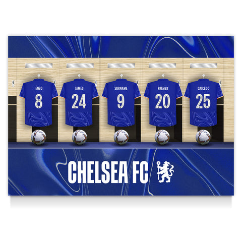 Chelsea FC Personalised Poster - Dressing Room