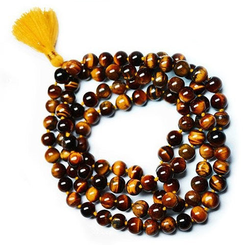 108 Bead Mala - Tiger Eye