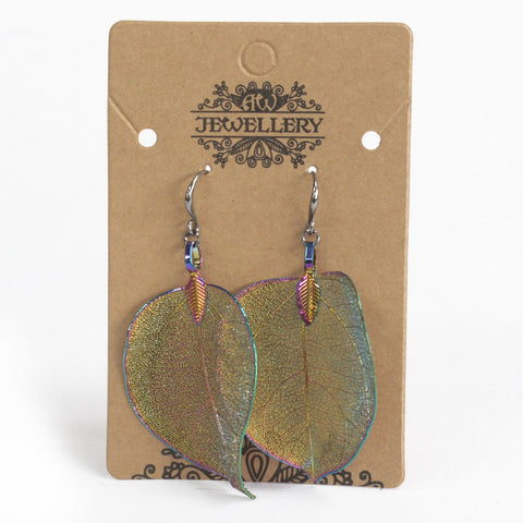 Earrings - Bravery Leaf - Multicoloured - Earrings