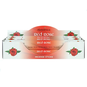 6 Packs of Elements Red Rose Incense Sticks