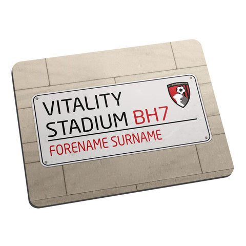 Personalised AFC Bournemouth Street Sign Mouse Mat