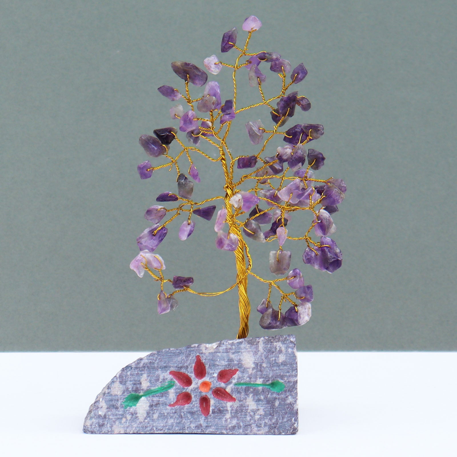 Amethyst Gemstone Tree Ornament - 80 Stone