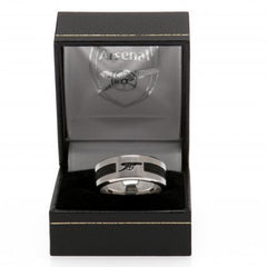 Arsenal FC Black Inlay Ring Small  - Official Merchandise Gifts
