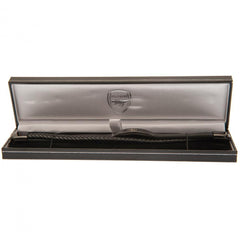 Arsenal FC Black IP Leather Bracelet  - Official Merchandise Gifts