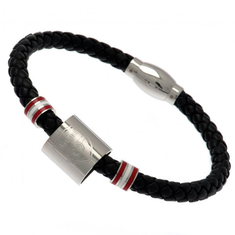 Arsenal FC Colour Ring Leather Bracelet  - Official Merchandise Gifts