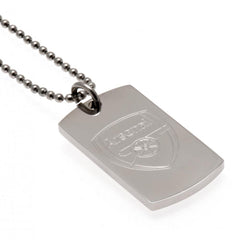 Arsenal FC Engraved Dog Tag & Chain  - Official Merchandise Gifts