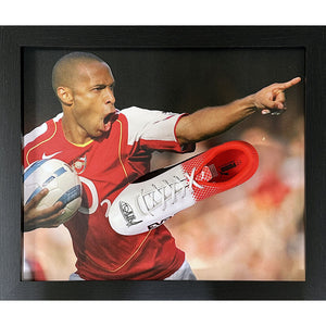 Arsenal FC Henry Signed Boot (Framed)