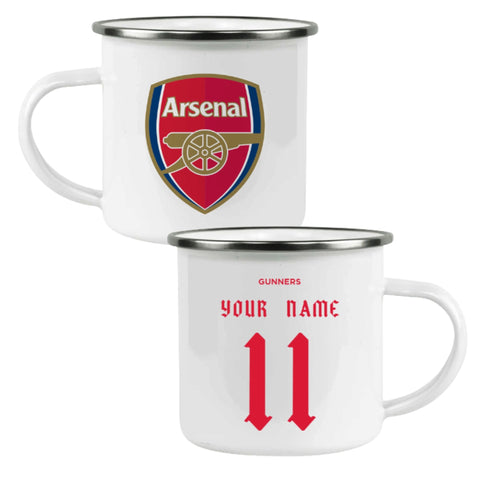 Arsenal FC Personalised Enamel Camping Mug
