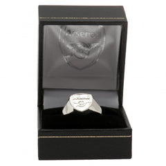 Arsenal FC Silver Plated Crest Ring Medium  - Official Merchandise Gifts