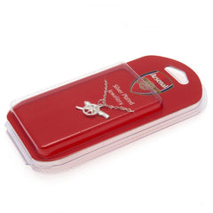 Arsenal FC Silver Plated Pendant & Chain GN  - Official Merchandise Gifts