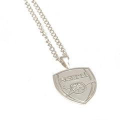 Arsenal FC Silver Plated Pendant & Chain XL  - Official Merchandise Gifts