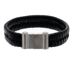 Arsenal FC Single Plait Leather Bracelet  - Official Merchandise Gifts