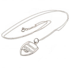 Arsenal FC Sterling Silver Pendant & Chain CR  - Official Merchandise Gifts