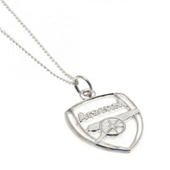 Arsenal FC Sterling Silver Pendant & Chain CR  - Official Merchandise Gifts