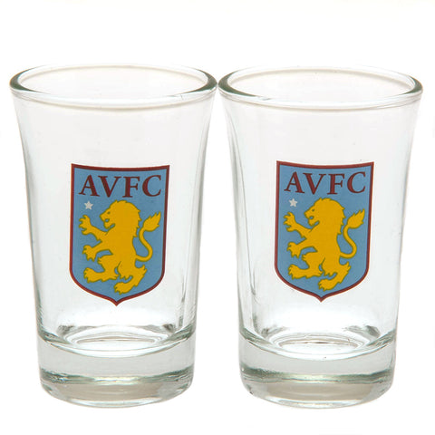 Aston Villa FC 2pk Shot Glass Set  - Official Merchandise Gifts