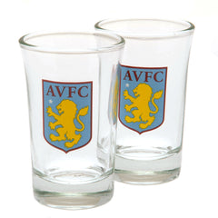 Aston Villa FC 2pk Shot Glass Set  - Official Merchandise Gifts