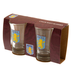 Aston Villa FC 2pk Shot Glass Set  - Official Merchandise Gifts