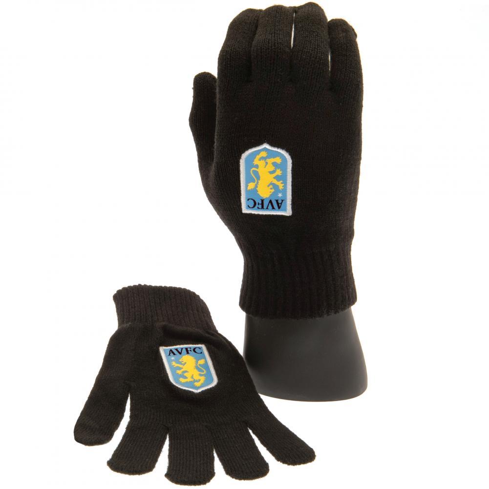 Aston Villa FC Knitted Gloves Junior  - Official Merchandise Gifts