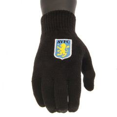 Aston Villa FC Knitted Gloves Junior  - Official Merchandise Gifts