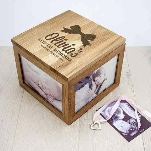 Baby Girl's Special Memories Oak Photo Keepsake Box - Official Merchandise Gifts