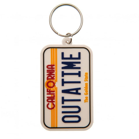 Back To The Future PVC Keyring License Plate  - Official Merchandise Gifts