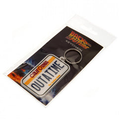 Back To The Future PVC Keyring License Plate  - Official Merchandise Gifts