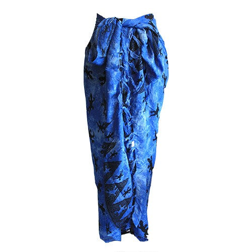 Bali Gecko Sarong - Blue