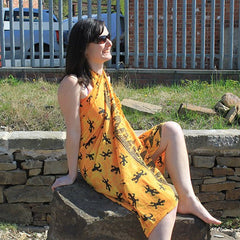 Bali Gecko Sarong - Yellow