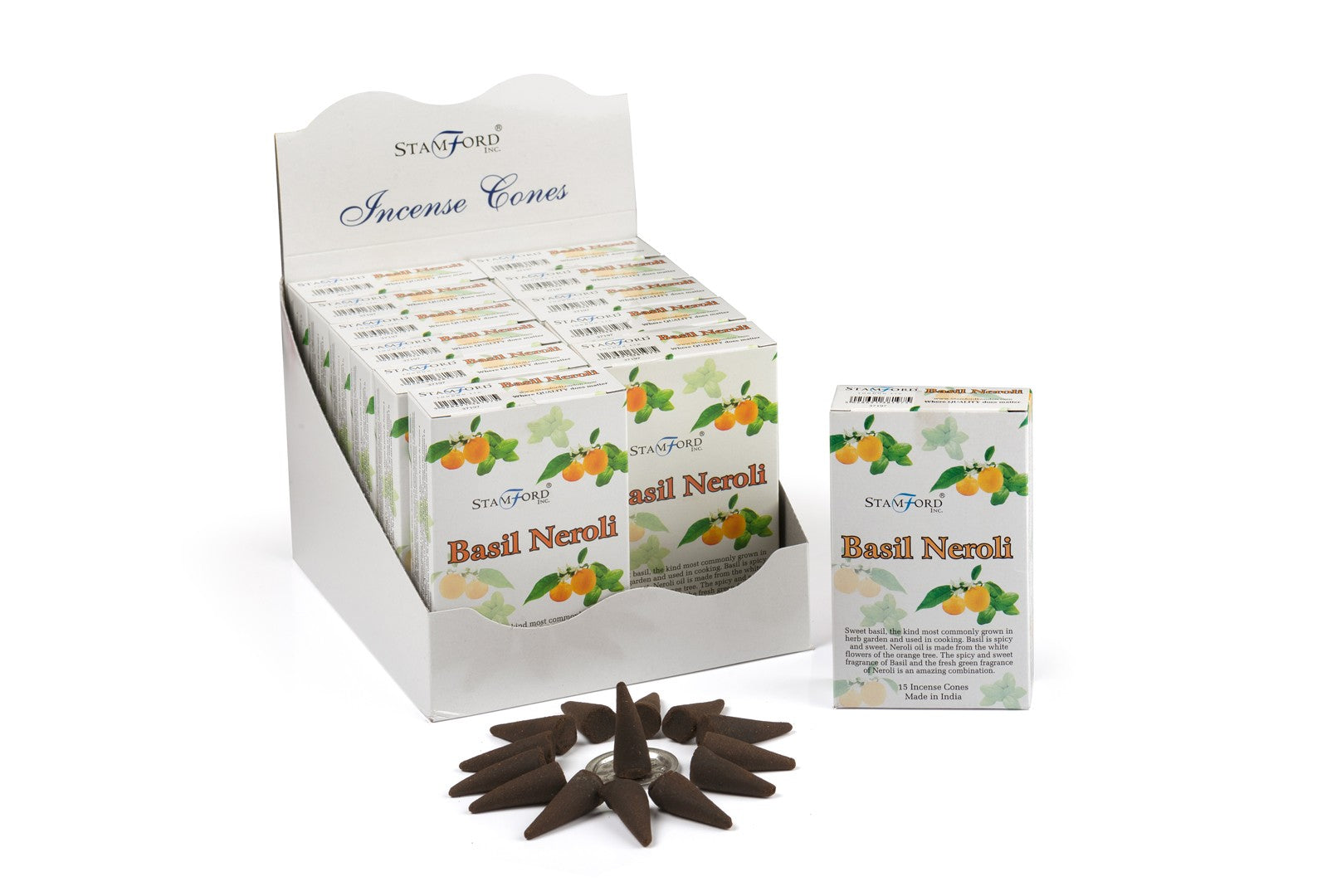 Basil & Neroli Incense Cones